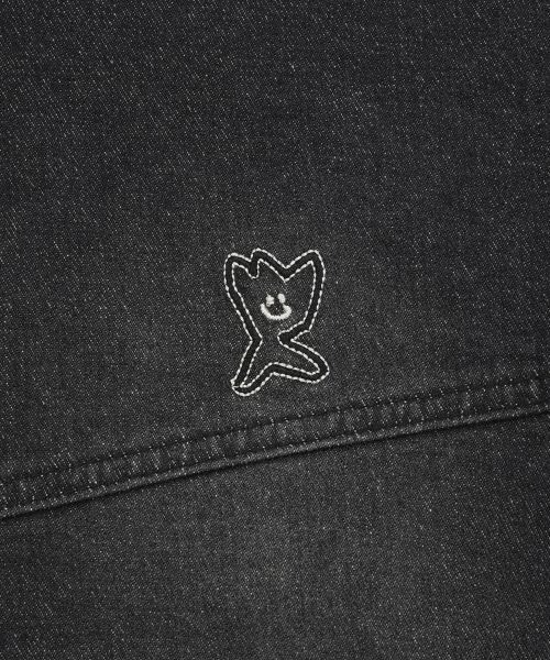 Wacky WiLLy(ワッキーウィリー)の「GRAPHIC DENIM HOODED JUMPER(デニムジャケット・メンズ・ブルー/ブラック・MEDIUM/LARGE/SMALL)」の6枚目の写真