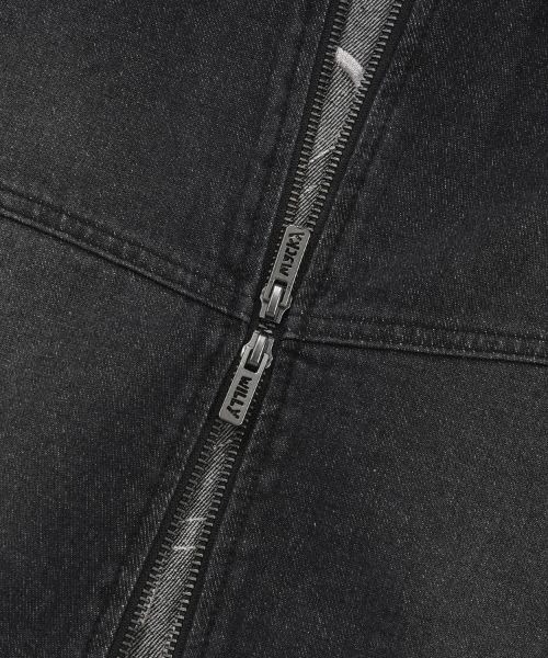 Wacky WiLLy(ワッキーウィリー)の「GRAPHIC DENIM HOODED JUMPER(デニムジャケット・メンズ・ブルー/ブラック・MEDIUM/LARGE/SMALL)」の7枚目の写真