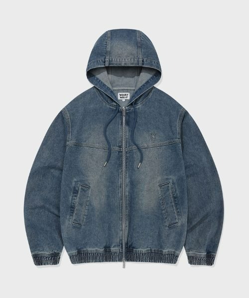 Wacky WiLLy(ワッキーウィリー)の「GRAPHIC DENIM HOODED JUMPER(デニムジャケット・メンズ・ブルー/ブラック・MEDIUM/LARGE/SMALL)」の11枚目の写真