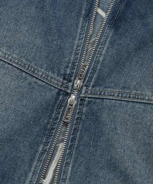 Wacky WiLLy(ワッキーウィリー)の「GRAPHIC DENIM HOODED JUMPER(デニムジャケット・メンズ・ブルー/ブラック・MEDIUM/LARGE/SMALL)」の15枚目の写真