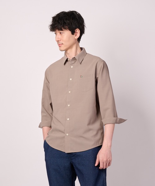 Arnold Palmer（アーノルドパーマー）の「リネンタッチ 7分袖 シャツ（シャツ/ブラウス・メンズ・チャコールグレー/ネイビー/モカ・L/M/LL）」の2枚目の写真