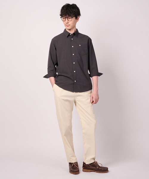 Arnold Palmer（アーノルドパーマー）の「リネンタッチ 7分袖 シャツ（シャツ/ブラウス・メンズ・チャコールグレー/ネイビー/モカ・L/M/LL）」の4枚目の写真