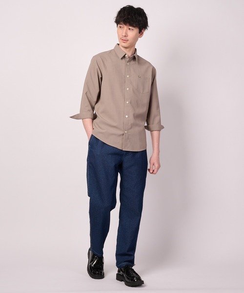 Arnold Palmer（アーノルドパーマー）の「リネンタッチ 7分袖 シャツ（シャツ/ブラウス・メンズ・チャコールグレー/ネイビー/モカ・L/M/LL）」の6枚目の写真