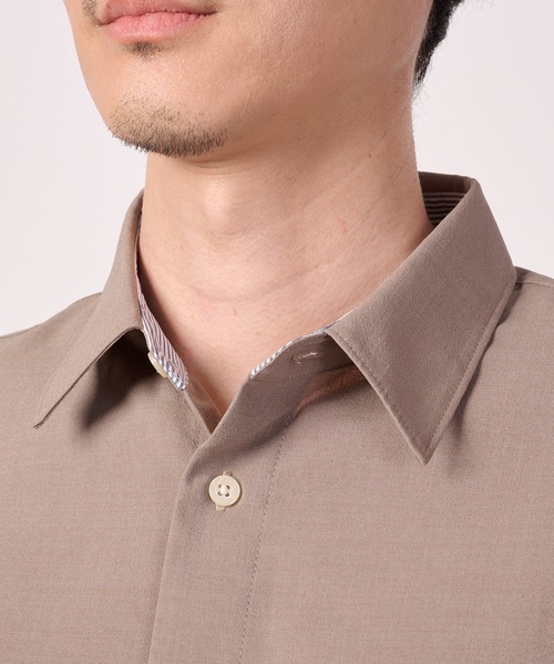 Arnold Palmer（アーノルドパーマー）の「リネンタッチ 7分袖 シャツ（シャツ/ブラウス・メンズ・チャコールグレー/ネイビー/モカ・L/M/LL）」の11枚目の写真