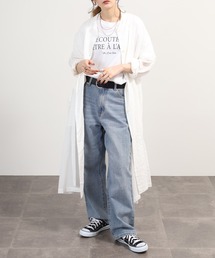 OMNES | 綿サテンガーゼ ローブワンピース 長袖(シャツワンピース)