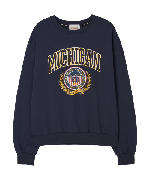 ERER(エルエル)の「Michigan Vintage Sweatshirt Navy(スウェット・レディース・ネイビー・2/1)」の6枚目の写真