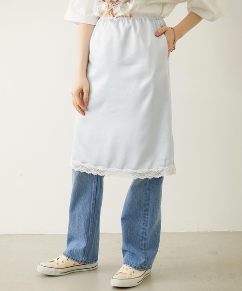 MILKFED.(ミルクフェド)の「SLIP SKIRT(スカート・レディース・ブラック/ライトピンク/ライトブルー・ONE SIZE)」の7枚目の写真