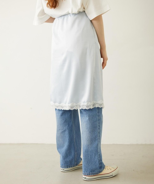 MILKFED.(ミルクフェド)の「SLIP SKIRT(スカート・レディース・ブラック/ライトピンク/ライトブルー・ONE SIZE)」の10枚目の写真