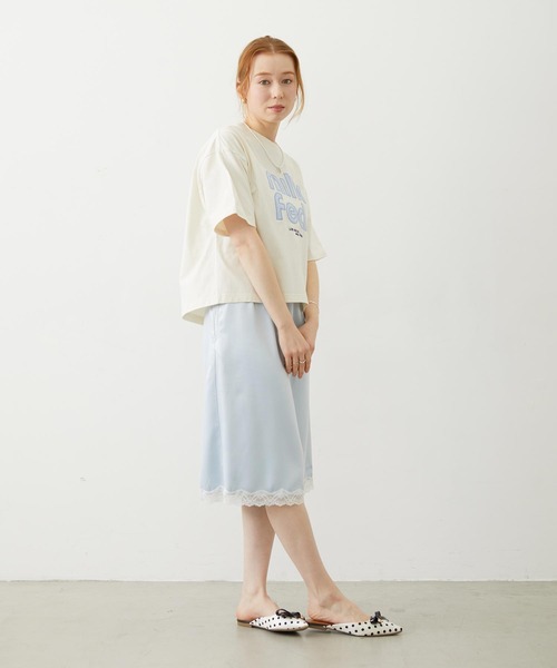MILKFED.(ミルクフェド)の「SLIP SKIRT(スカート・レディース・ブラック/ライトピンク/ライトブルー・ONE SIZE)」の18枚目の写真