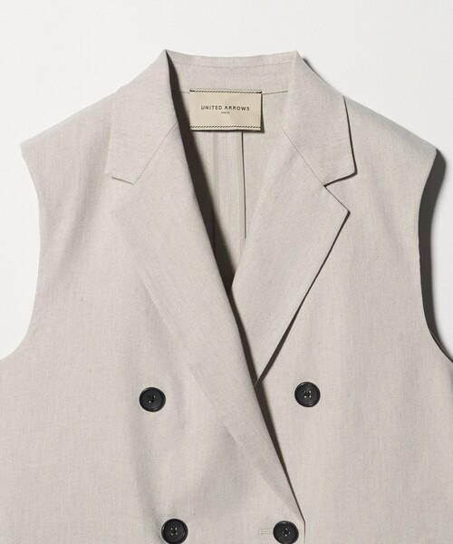 UNITED ARROWS（ユナイテッドアローズ）の「ECLISSE ミドルベスト（テーラードジャケット・レディース・ナチュラル/ネイビー・36/38）」の10枚目の写真