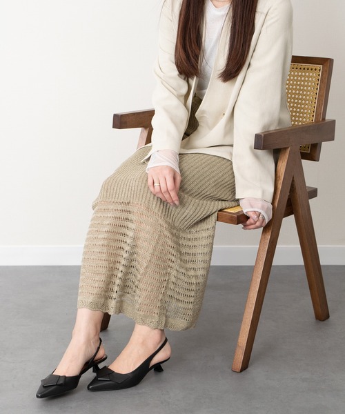 ANGEL ALARCON(アンヘルアラルコン)の「【ANGEL ALARCON】ノットオーナメントバックバンドパンプス(D61301)(パンプス・レディース・ブラック・36/37/38/35)」の5枚目の写真