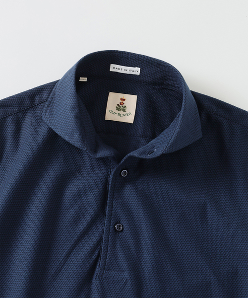 GUY ROVER(ギローバー)の「GUY ROVER (ギローバー) 別注 ジャージーカッタウェイポロシャツ(ポロシャツ・メンズ・ネイビー/グレー/ブラック/ブラウン/ホワイト・X-LARGE/LARGE/MEDIUM/SMALL)」の7枚目の写真