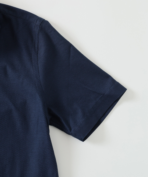 GUY ROVER(ギローバー)の「GUY ROVER (ギローバー) 別注 ジャージーカッタウェイポロシャツ(ポロシャツ・メンズ・ネイビー/グレー/ブラック/ブラウン/ホワイト・X-LARGE/LARGE/MEDIUM/SMALL)」の9枚目の写真