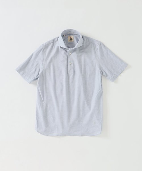 GUY ROVER(ギローバー)の「GUY ROVER (ギローバー) 別注 ジャージーカッタウェイポロシャツ(ポロシャツ・メンズ・ネイビー/グレー/ブラック/ブラウン/ホワイト・X-LARGE/LARGE/MEDIUM/SMALL)」の18枚目の写真