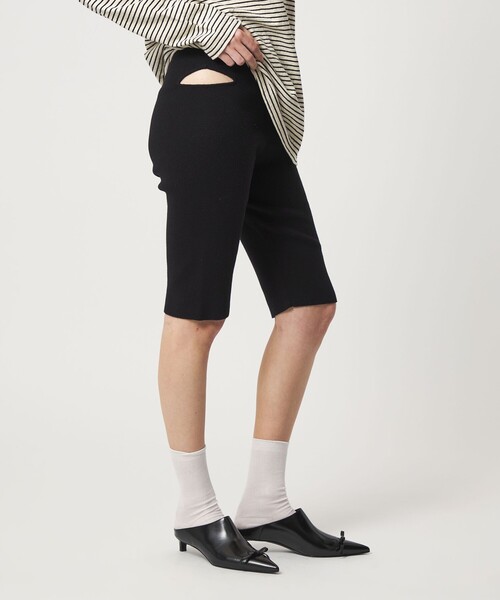 6（ロク）の「＜6(ROKU)＞ホール ニット スパッツ（レギンス/スパッツ・レディース・ブラック/ダークブラウン・FREE）」の13枚目の写真