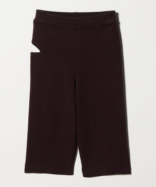 6（ロク）の「＜6(ROKU)＞ホール ニット スパッツ（レギンス/スパッツ・レディース・ブラック/ダークブラウン・FREE）」の5枚目の写真