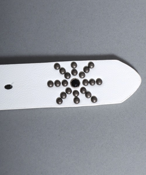 SITRY(シトリー)の「Synthetic Leather Studs Belt/フェイクレザー スタッズベルト ウエスタンベルト(ベルト・メンズ・ダークブラウン/ホワイト系その他/ホワイト/ブラック系その他/ブラウン系その他/ブラック・FREE)」の16枚目の写真