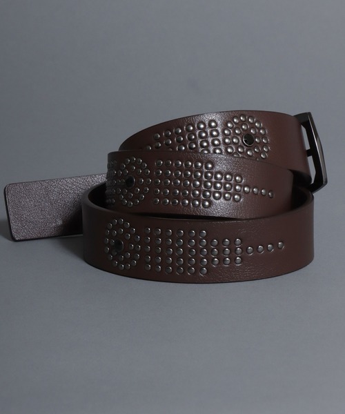 SITRY(シトリー)の「Synthetic Leather Studs Belt/フェイクレザー スタッズベルト ウエスタンベルト(ベルト・メンズ・ダークブラウン/ホワイト系その他/ホワイト/ブラック系その他/ブラウン系その他/ブラック・FREE)」の21枚目の写真