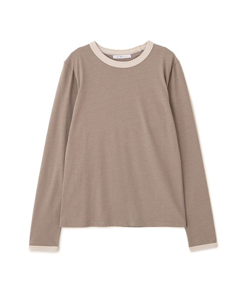 ETRE TOKYO（エトレトウキョウ）の「アウトステッチクルーネックロンTee（Tシャツ/カットソー・レディース・ブラック/グレイッシュベージュ/ホワイト・FREE）」の18枚目の写真