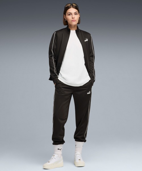 PUMA(プーマ)の「PUMA プーマ ウィメンズ ポリ スーツ 上下セット(ジャージ・レディース・シルバー系その他5/ブラック・SMALL/MEDIUM/X-LARGE/LARGE)」の2枚目の写真