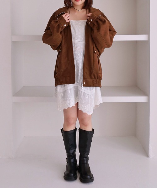 archives（アルシーヴ）の「イレヘムスカラップミニキャミワンピース（ワンピース・レディース・ブラック/オフホワイト・MEDIUM）」の10枚目の写真