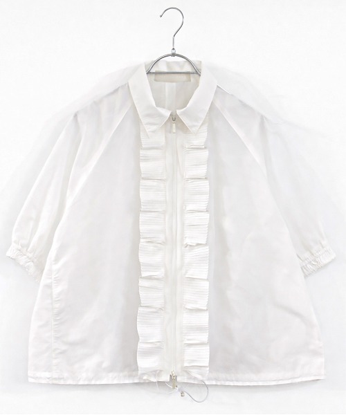 セール】sheer pleats half sleeve blouson（ブルゾン）｜Marilyn Moon