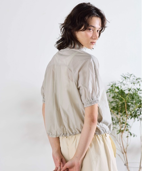 セール】sheer pleats half sleeve blouson（ブルゾン）｜Marilyn Moon