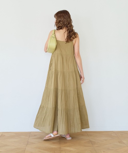 BAYFLOW（ベイフロー）の「[ティアードフレアシルエット]クリンクルボイルワンピース（ワンピース・レディース・ブラック/カーキ系/イエロー・SMALL/MEDIUM）」の22枚目の写真