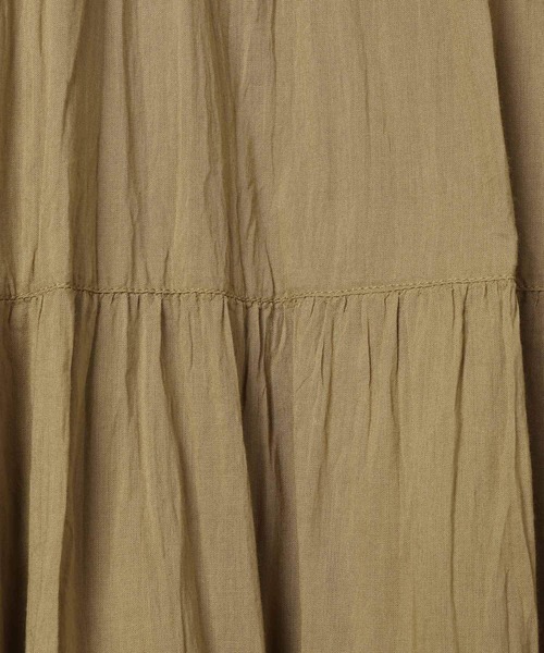 BAYFLOW（ベイフロー）の「[ティアードフレアシルエット]クリンクルボイルワンピース（ワンピース・レディース・ブラック/カーキ系/イエロー・SMALL/MEDIUM）」の13枚目の写真