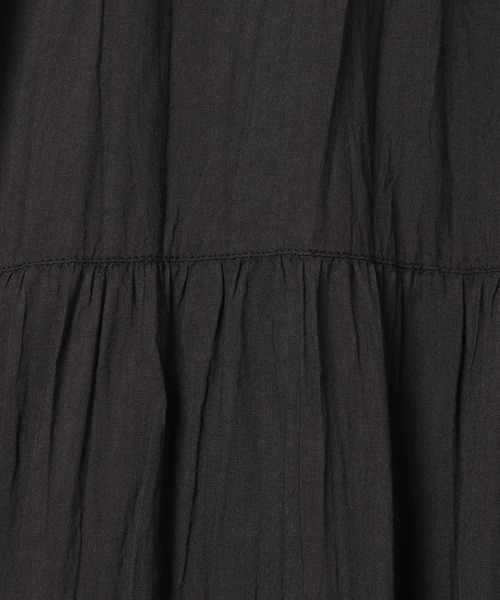 BAYFLOW（ベイフロー）の「[ティアードフレアシルエット]クリンクルボイルワンピース（ワンピース・レディース・ブラック/カーキ系/イエロー・SMALL/MEDIUM）」の14枚目の写真