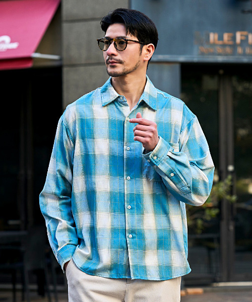 CavariA（キャバリア）の「『CavariA/キャバリア』先染め長袖シャツ（シャツ/ブラウス・メンズ・ホワイト/ブラック/ブルー・M/L/LL）」の3枚目の写真