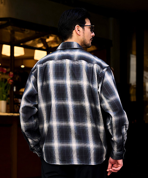 CavariA（キャバリア）の「『CavariA/キャバリア』先染め長袖シャツ（シャツ/ブラウス・メンズ・ホワイト/ブラック/ブルー・M/L/LL）」の8枚目の写真