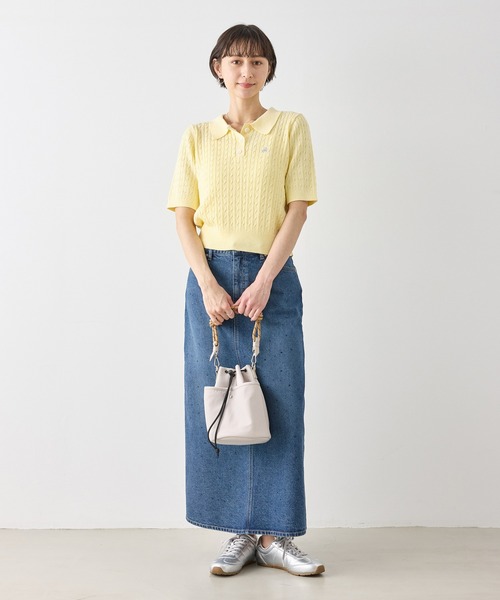 BEVERLY HILLS POLO CLUB（ビバリーヒルズポロクラブ）の「【BEVERLY HILLS POLO CLUB別注】ポロカラーケーブルニット/リンクコーデ（ニット/セーター・レディース・ダークブラウン/キナリ/ネイビー/クリーム・FREE）」の21枚目の写真