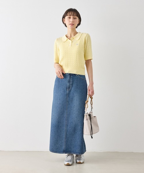 BEVERLY HILLS POLO CLUB（ビバリーヒルズポロクラブ）の「【BEVERLY HILLS POLO CLUB別注】ポロカラーケーブルニット/リンクコーデ（ニット/セーター・レディース・ダークブラウン/キナリ/ネイビー/クリーム・FREE）」の22枚目の写真