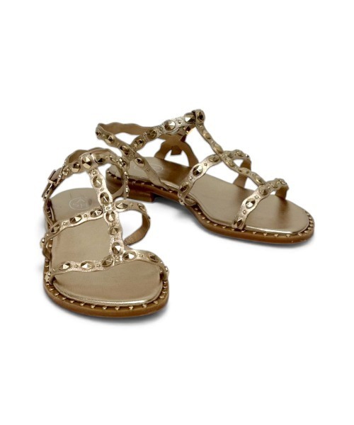 ASH（アッシュ）の「アッシュ【PLUS】スタッズサンダル フラット パーティー 3cmヒール（サンダル・レディース・アンティークゴールド・35/36/37/38/39）」の9枚目の写真