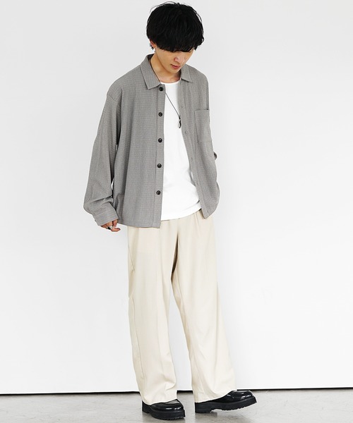 MinoriTY(マイノリティ)の「【MinoriTY】選べる2タイプ とろみ冷感パンツ メンズ ワイド テーパード セミワイド スラックス 春服 夏服(スラックス・メンズ・ブラック系その他/ブラウン系その他/モカ/ホワイト系その他/アイボリー/ブラック・S/L/M)」の14枚目の写真