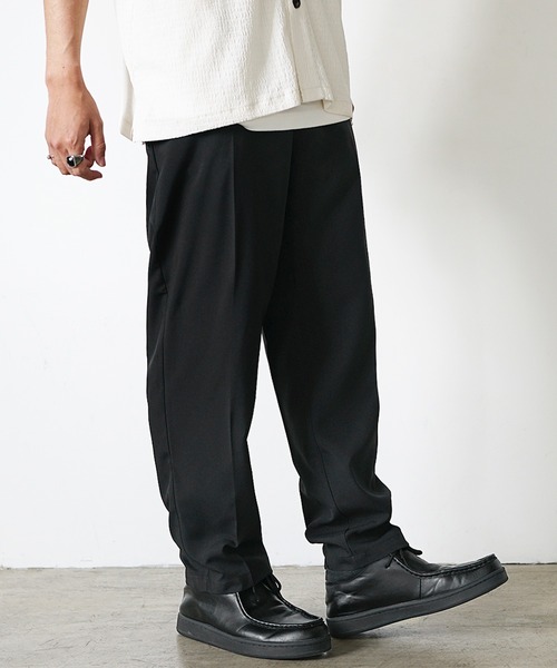 MinoriTY(マイノリティ)の「【MinoriTY】選べる2タイプ とろみ冷感パンツ メンズ ワイド テーパード セミワイド スラックス 春服 夏服(スラックス・メンズ・ブラック系その他/ブラウン系その他/モカ/ホワイト系その他/アイボリー/ブラック・S/L/M)」の15枚目の写真