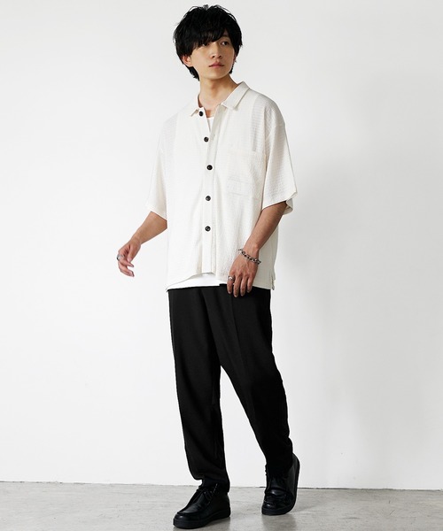 MinoriTY(マイノリティ)の「【MinoriTY】選べる2タイプ とろみ冷感パンツ メンズ ワイド テーパード セミワイド スラックス 春服 夏服(スラックス・メンズ・ブラック系その他/ブラウン系その他/モカ/ホワイト系その他/アイボリー/ブラック・S/L/M)」の17枚目の写真