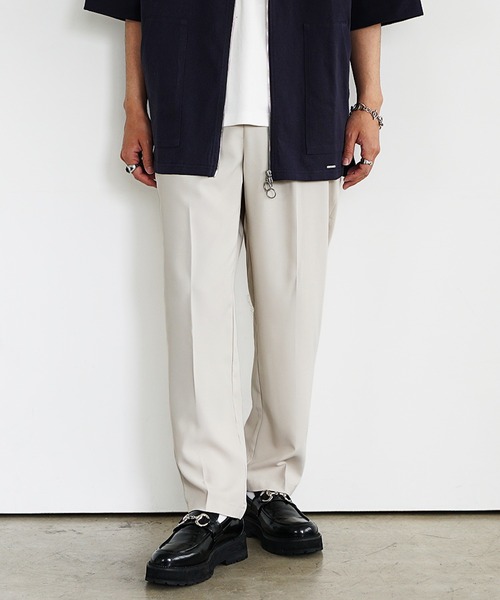 MinoriTY(マイノリティ)の「【MinoriTY】選べる2タイプ とろみ冷感パンツ メンズ ワイド テーパード セミワイド スラックス 春服 夏服(スラックス・メンズ・ブラック系その他/ブラウン系その他/モカ/ホワイト系その他/アイボリー/ブラック・S/L/M)」の21枚目の写真