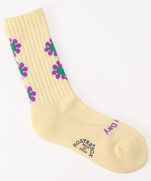 FREAK'S STORE（フリークスストア）の「ROSTER SOX/ロスターソックス PEACE/ピース（ソックス/靴下・レディース・ピンク/サックスブルー/レモンイエロー・ONE SIZE）」の3枚目の写真