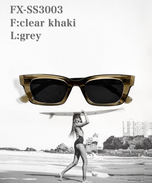 調光・偏光レンズ搭載 slim square 3 sunglasses / スリム スクエア