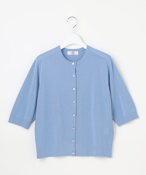 J.PRESS(ジェイプレス)の「COTTON ACETATE DRY クルーネック カーディガン(カーディガン/ボレロ・レディース・ベージュ系/オレンジ系/スカイブルー系/ネイビー系・MEDIUM/LARGE)」の14枚目の写真