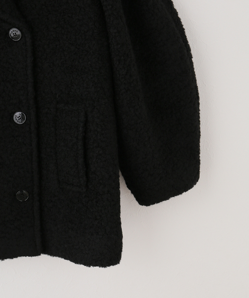 GANNI(ガニー)の「GANNI / ガニー Heavy Boucle Midi Coat(ピーコート・レディース・ブラック・34/36)」の12枚目の写真