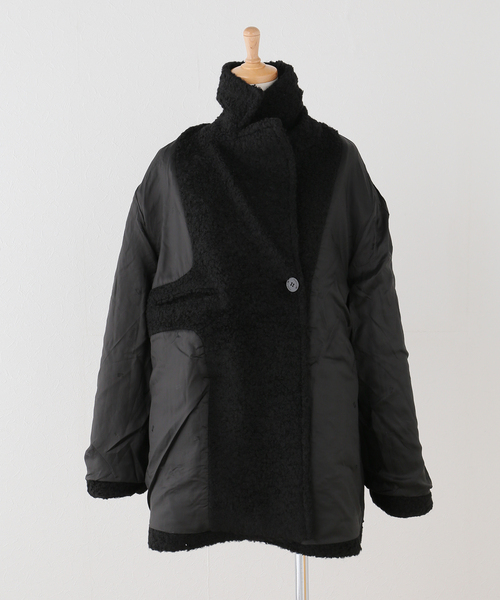 GANNI(ガニー)の「GANNI / ガニー Heavy Boucle Midi Coat(ピーコート・レディース・ブラック・34/36)」の9枚目の写真