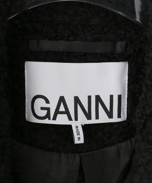 GANNI(ガニー)の「GANNI / ガニー Heavy Boucle Midi Coat(ピーコート・レディース・ブラック・34/36)」の7枚目の写真