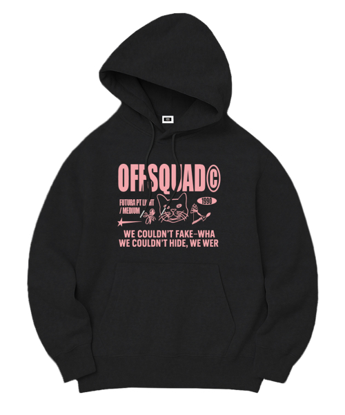 RANDOMOFF(ランダムオフ)の「OFF SQUAD OVER FIT HOODIE (5color)(パーカー・レディース・ライトグレー/ネイビー/グレー/ブルーグレー/ブラック×ホワイト/ホワイト×ネイビー/ブラック×ピンク・MEDIUM/LARGE/X-LARGE/S)」の8枚目の写真