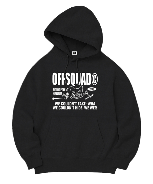 RANDOMOFF(ランダムオフ)の「OFF SQUAD OVER FIT HOODIE (5color)(パーカー・レディース・ライトグレー/ネイビー/グレー/ブルーグレー/ブラック×ホワイト/ホワイト×ネイビー/ブラック×ピンク・MEDIUM/LARGE/X-LARGE/S)」の12枚目の写真