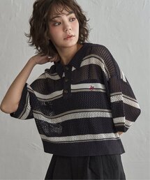 BEVERLY HILLS POLO CLUB ビバリーヒルズポロクラブ メッシュワイドポロニット