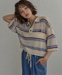 BEVERLY HILLS POLO CLUB ビバリーヒルズポロクラブ メッシュワイドポロニット