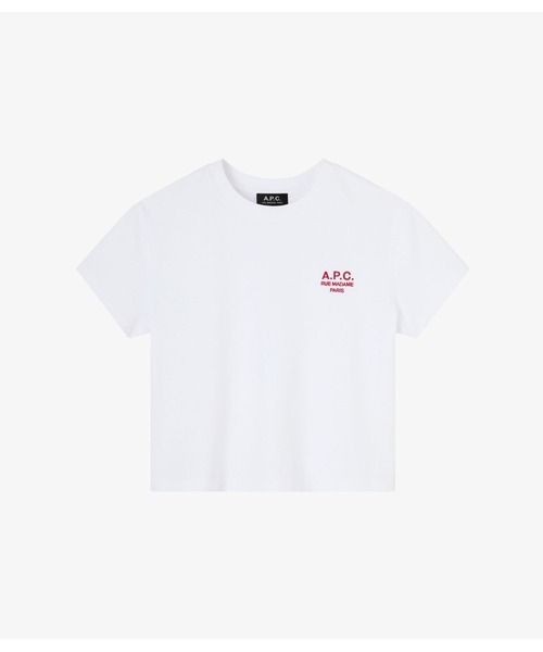 A.P.C.（アーペーセー）の「T-SHIRT BOXY RUE MADAME（Tシャツ/カットソー・レディース・ホワイト/ダークネイビー・S/L/M）」の2枚目の写真